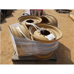 1 PALLET (6) 24X9 WHEELS, FITS MOTOR GRADER