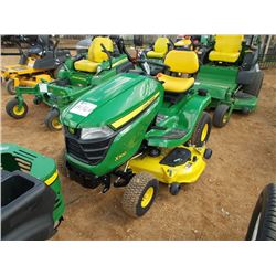 JOHN DEERE X300 LAWN MOWER, S/N 332843, 48" DECK, METER READING 7 HOURS