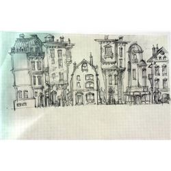 Kelis "Get Along With You" Music Video Original Building Concept Drawing