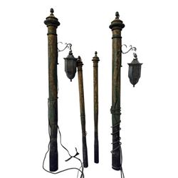 The League of Extraordinary Gentlemen Bollards and Lamps (Yellow with Green Flame)