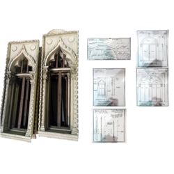 The League of Extraordinary Gentlemen Byzantine Window Castings (8) Small & (2) Large Upper Sections