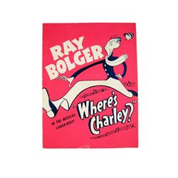 Ray Bolger Autographed Where's Charley Play Book