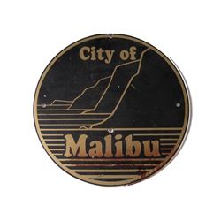The Malibu Beach Vampires Metal City Malibu Sign Movie Props