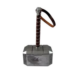 Thor's Sideshow Replica Hammer autographed by Stan Lee