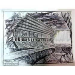 Coronado Original Concept Drawing of Rebel Hideout (Small Cave)