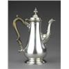 Image 1 : A George III plain baluster coffee pot,...
