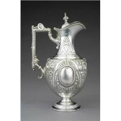 A good Victorian ewer, of pedestal form,...