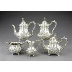 A good Victorian five-piece tea and coffee service,...