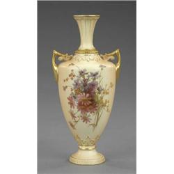 A Royal Worcester blush ivory urn shape vase,...