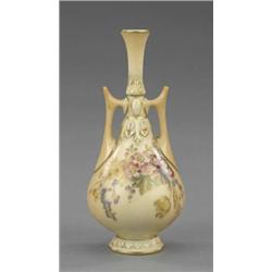 A Royal Worcester blush ivory bottle shape vase,...