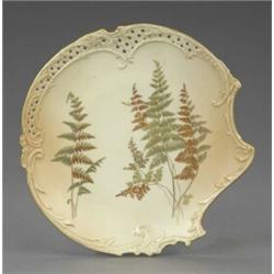 A Royal Worcester blush ivory asymmetrically shaped dish,...