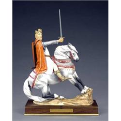 A Royal Worcester equestrian figure of Richard Coeur de Lion,...