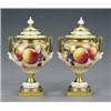 Image 1 : A pair of Royal Worcester vases and covers,...