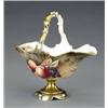 Image 1 : A Royal Worcester oval pedestal basket,...