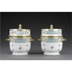 A pair of Derby æThynneÆ pattern ice pails, covers and liners,...