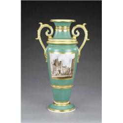 A good large Bloor Derby named view 'Long Tom' vase,...