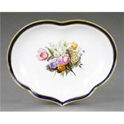 A Derby heart shape dessert dish,...