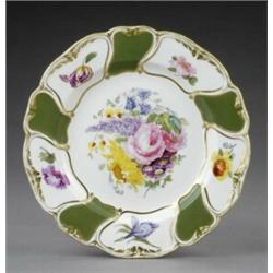 A Bloor Derby 'Trotter ' pattern dessert plate,...