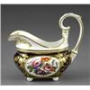 Image 1 : A Bloor Derby oblong cream jug, on ball feet,...