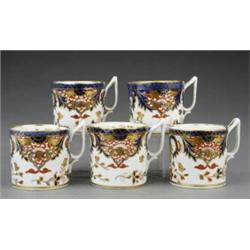 A set of five Bloor Derby coffee cans,...