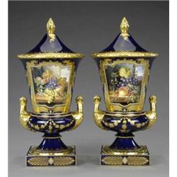 A fine pair of Lynton campana vases and covers,...