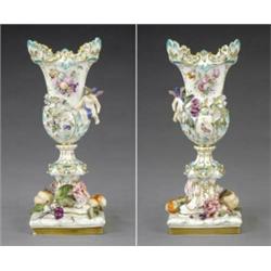 A Coalport campana vase,...
