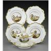 Image 1 : A Ridgway oval sauce tureen and cover and four dessert plates,...