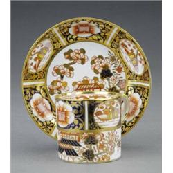 A Spode coffee can and saucer,...