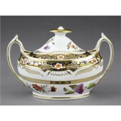 A Spode boat shape sucrier and cover,...