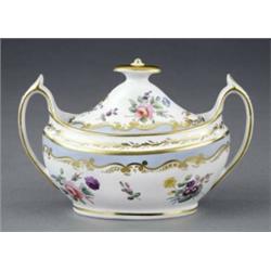 A Spode boat shape sucrier and cover,...