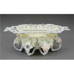 A fine Belleek Rathmore oval basket,...