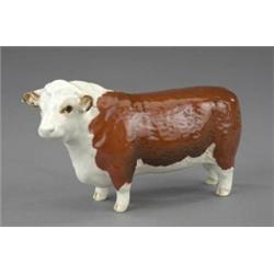 A Beswick model of a Hereford bull,...