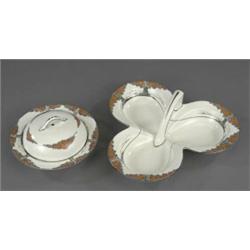 A Crown Ducal Orange Tree pattern trefoil dish,...