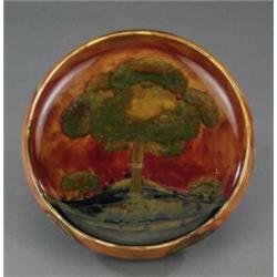 A Moorcroft Eventide landscape large compressed circular bowl,...