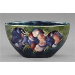 A Moorcroft Anemone pattern oval posy vase,...