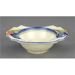 A Clarice Cliff Blue Chintz pattern grapefruit bowl,...