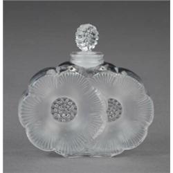 A Lalique flat scent bottle and stopper,...
