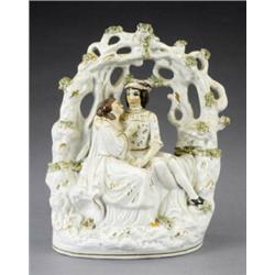 A Staffordshire arbour group of Romeo and Juliet,...