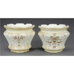 A pair of Devon Ware jardinieres,...
