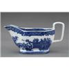 Image 1 : A pearlware oblong sauceboat,...