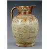 Image 1 : An unusually large Staffordshire stoneware pitcher,...