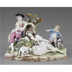 A good large Meissen pastoral group,...