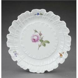 A Meissen moulded dish,...
