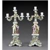 Image 1 : A pair of Dresden candelabra,...