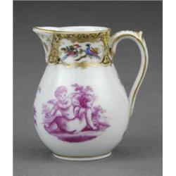 A Berlin small pear shaped cream jug,...