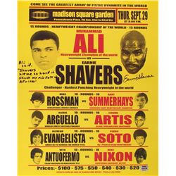 Earnie Shavers Signed 16x20 Replica 1977 Fight Poster vs. Muhammad Ali with Extensive Inscription (S