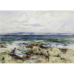 John Maclaughlan Milne (1885 - 1957), Beach Scene,...