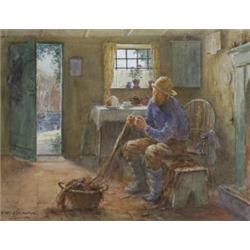 William Kay Blacklock (1872 - ), Mending The Net,...