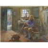 Image 1 : William Kay Blacklock (1872 - ), Mending The Net,...