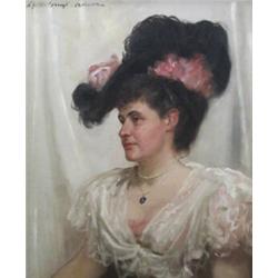 Charles Goldsborough Anderson (1865 - 1936), Portrait Of A Young Woman,...